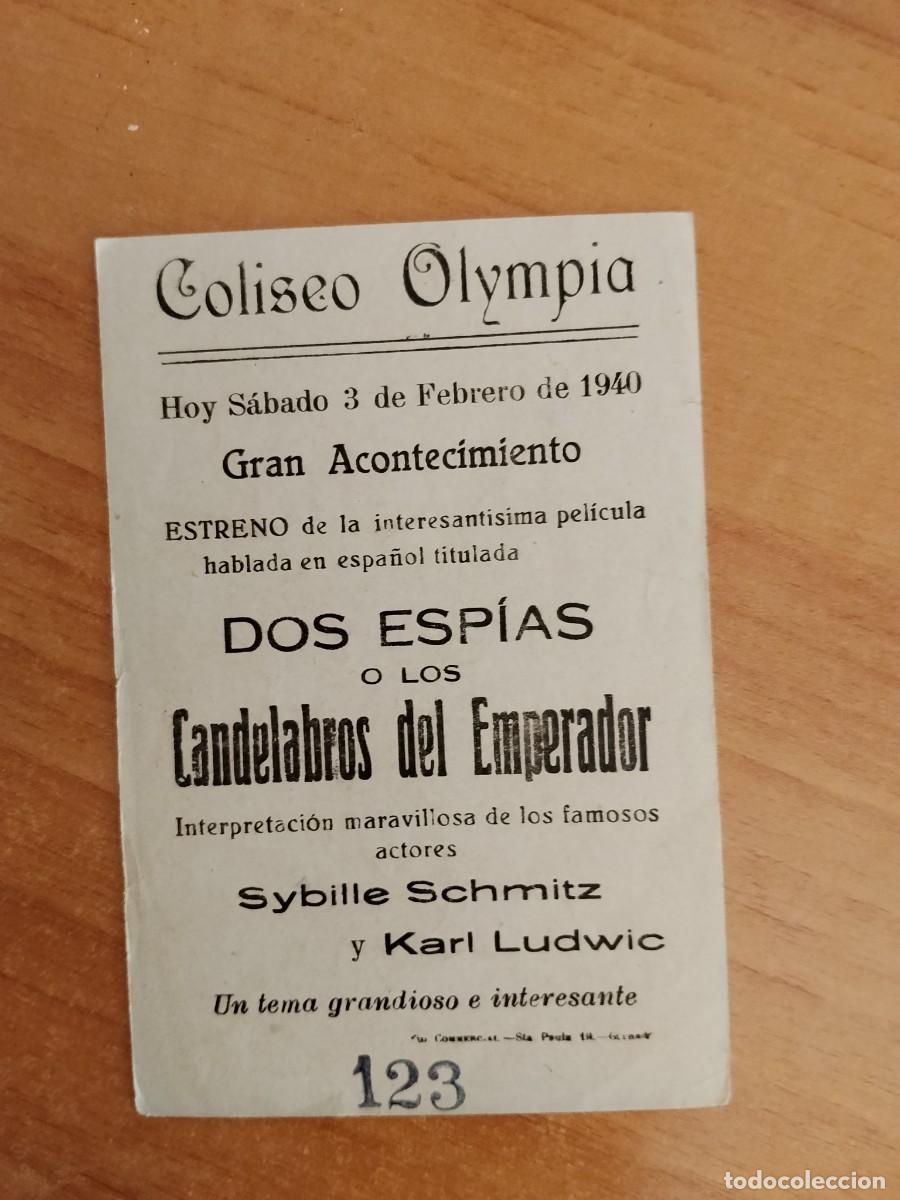 Cine: ROSA-PROGRAMA DE LA PELICULA --LOS CANDELABROS DEL EMPERADOS - Foto 2