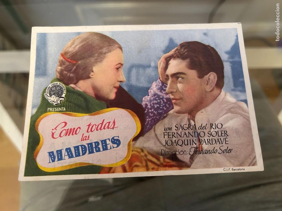 Cine: 2165 COMO TODAS LAS MADRES TEATRO BALEAR MALLORCA CON PUBLICIDAD BUEN ESTADO