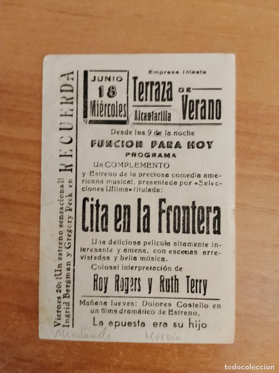 Cine: ROSA-PROGRAMA DE LA PELICULA --CITA EN LA FRONTERA ct - Foto 2