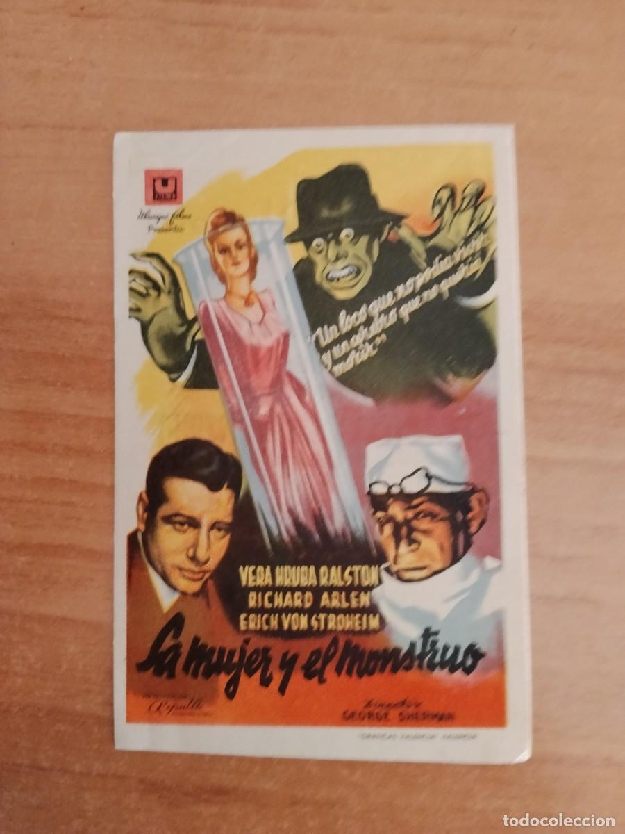 Cine: ROSA-PROGRAMA DE LA PELICULA --LA MUJER Y EL MONSTRUO ct