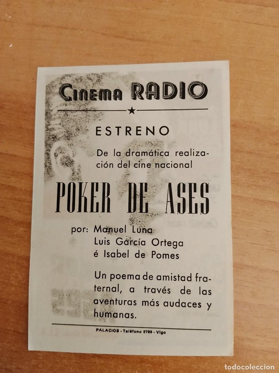 Cine: ROSA-PROGRAMA DE LA PELICULA --POKER DE ASES ct - Foto 2