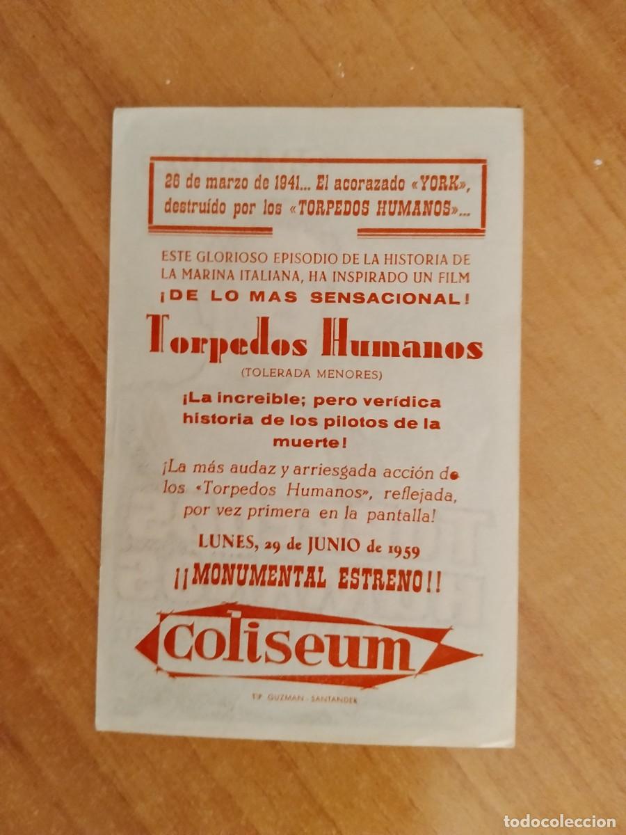 Cine: ROSA-PROGRAMA DE LA PELICULA --TORPEDOS HUMANOS ct - Foto 2
