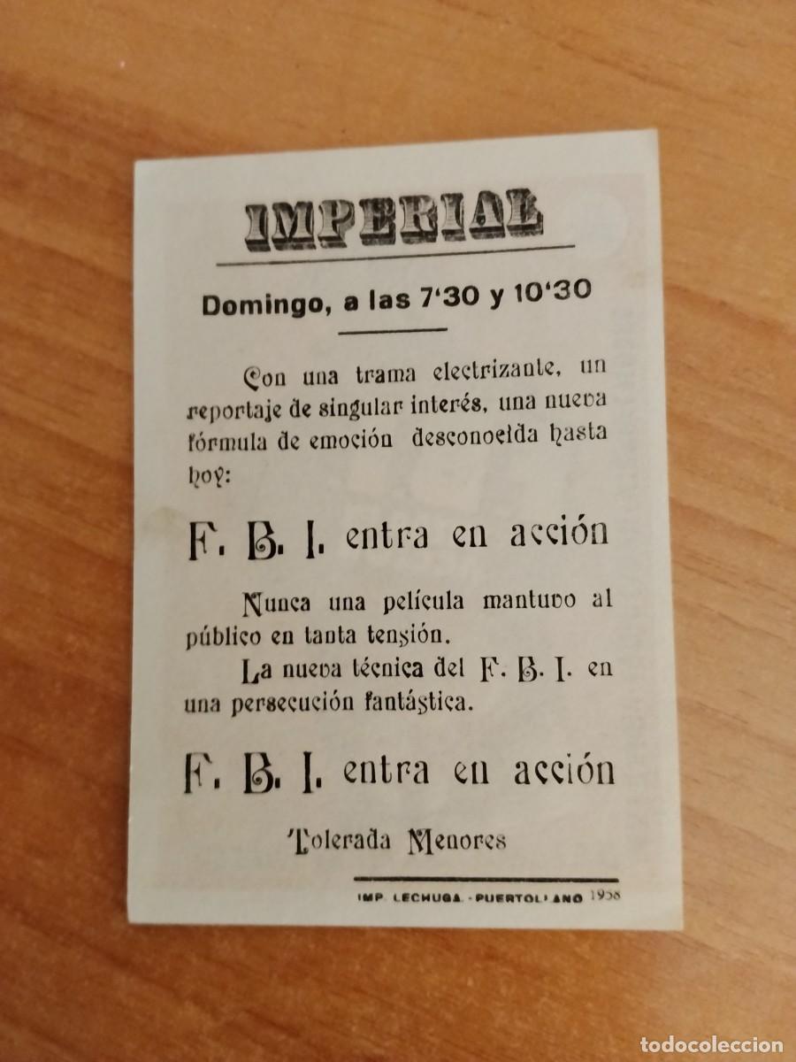 Cine: ROSA-PROGRAMA DE LA PELICULA --FBI ENTRA EN ACCION ct - Foto 2