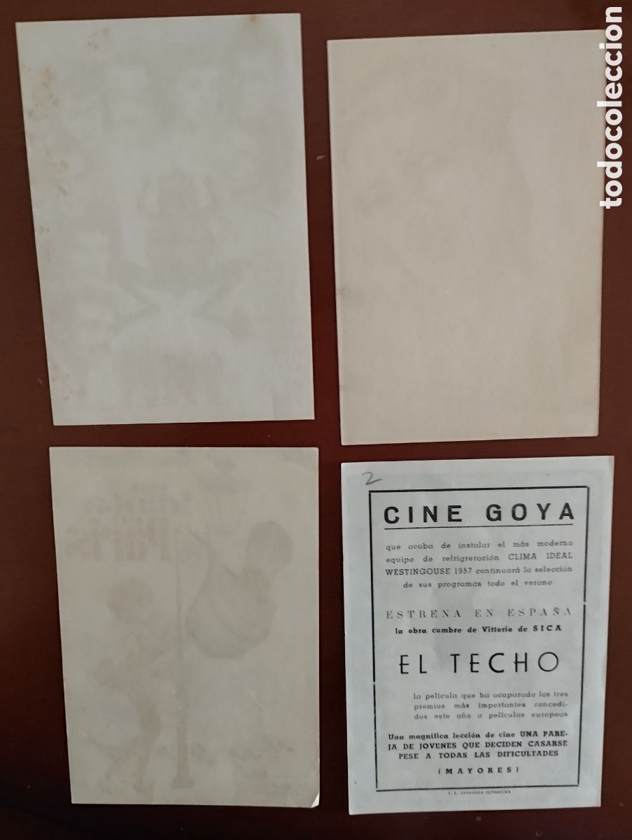 Cine: 4 Folletos Programas de cine - Foto 2