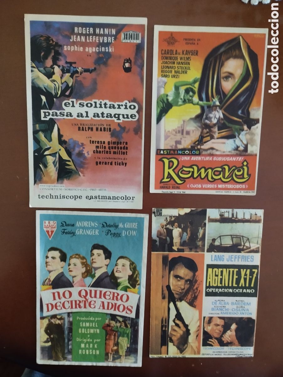 Cine: 4 Folletos Programas de cine