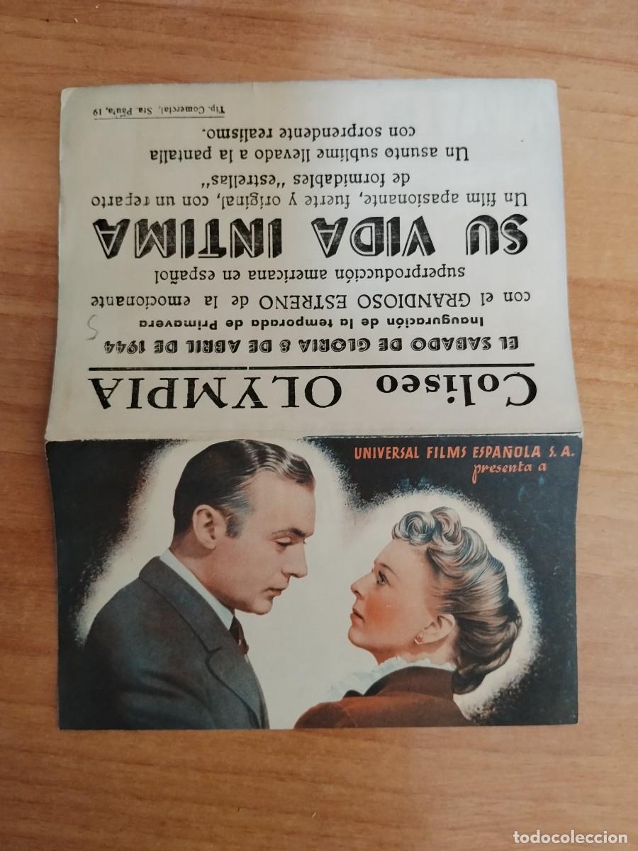 Cine: TURQ-PROGRAMA DE LA PELICULA --SU VIDA INTIMA