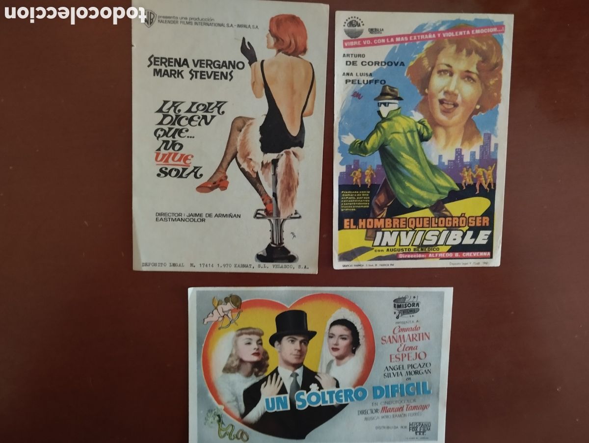 Cine: 3 Folletos Programas de cine