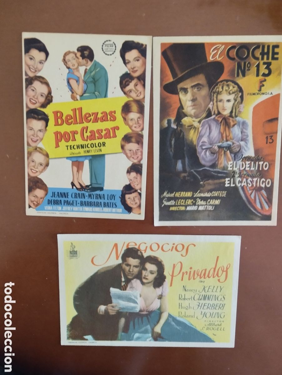 Cine: 3 Folletos Programas de cine