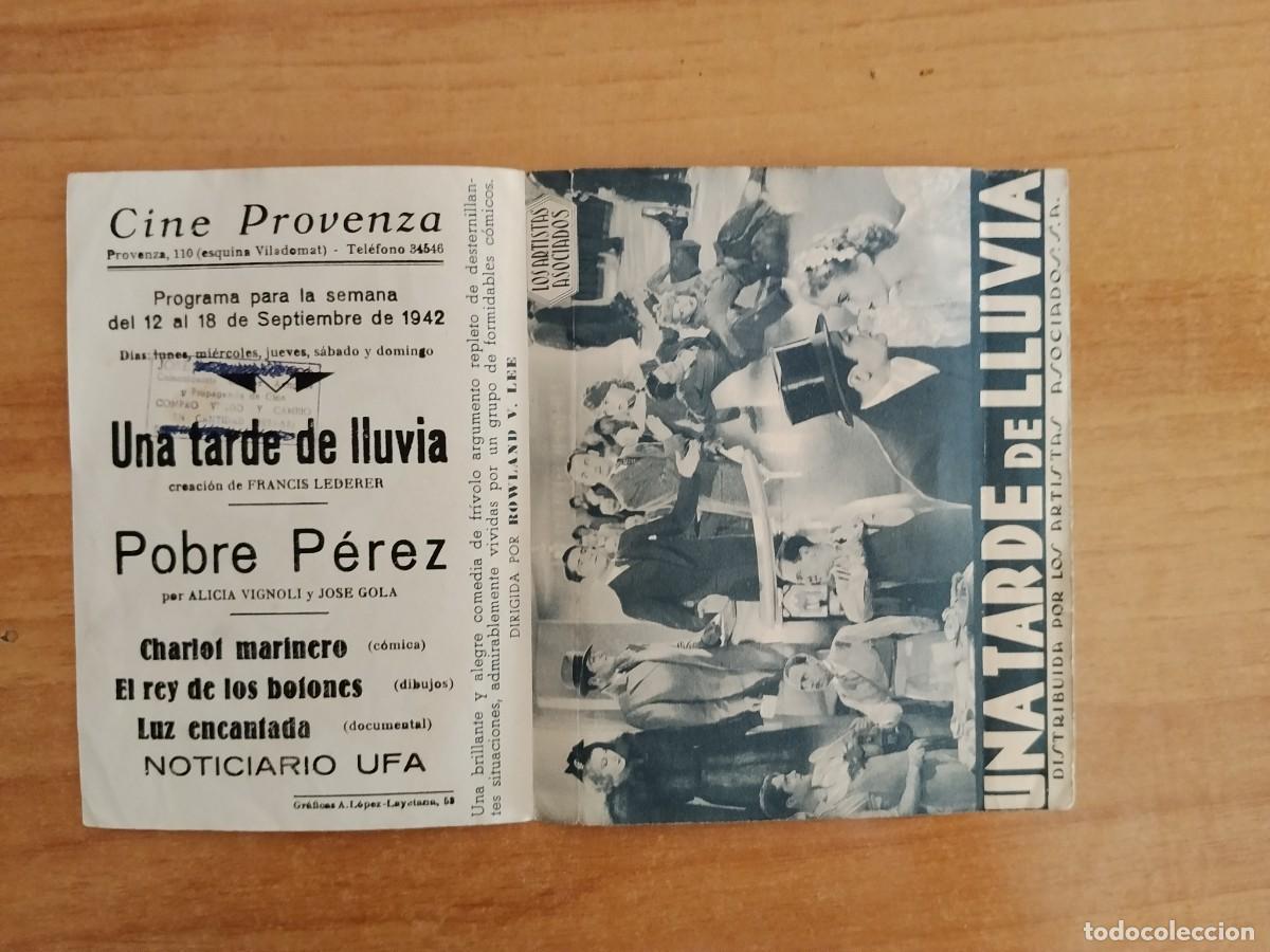 Cine: TURQ-PROGRAMA DE LA PELICULA --UNA TARDE DE LLUVIA - Foto 2