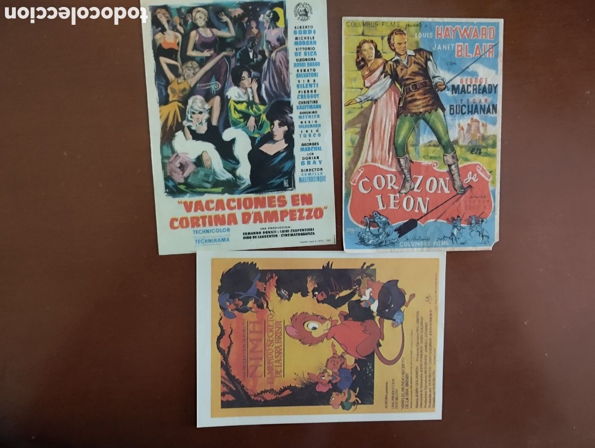 Cine: 3 Folletos Programas de cine