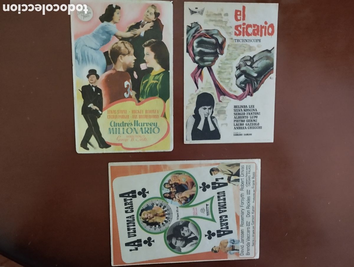 Cine: 3 Folletos Programas de cine
