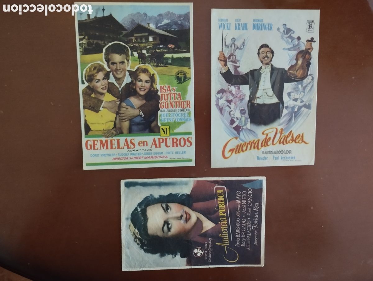 Cine: 3 Folletos Programas de cine - Foto 1