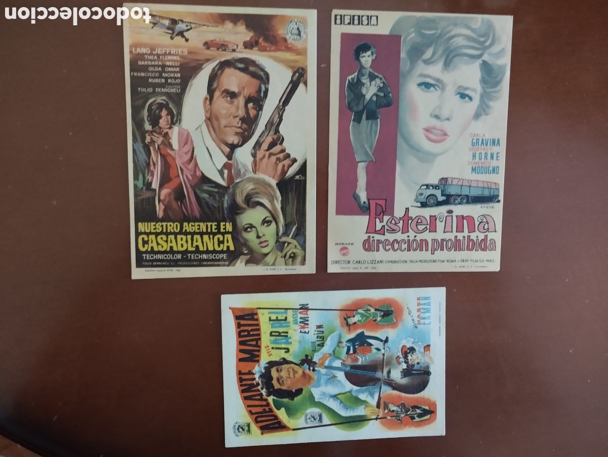 Cine: 3 Folletos Programas de cine