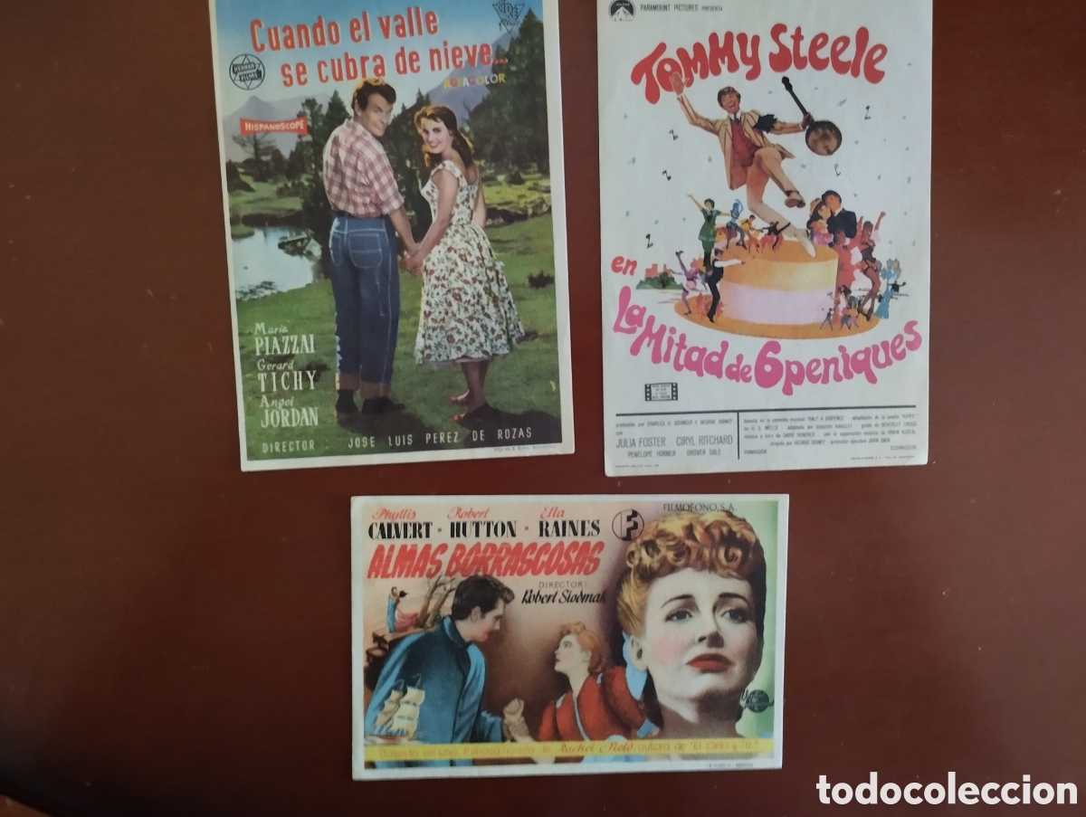 Cine: 3 Folletos Programas de cine
