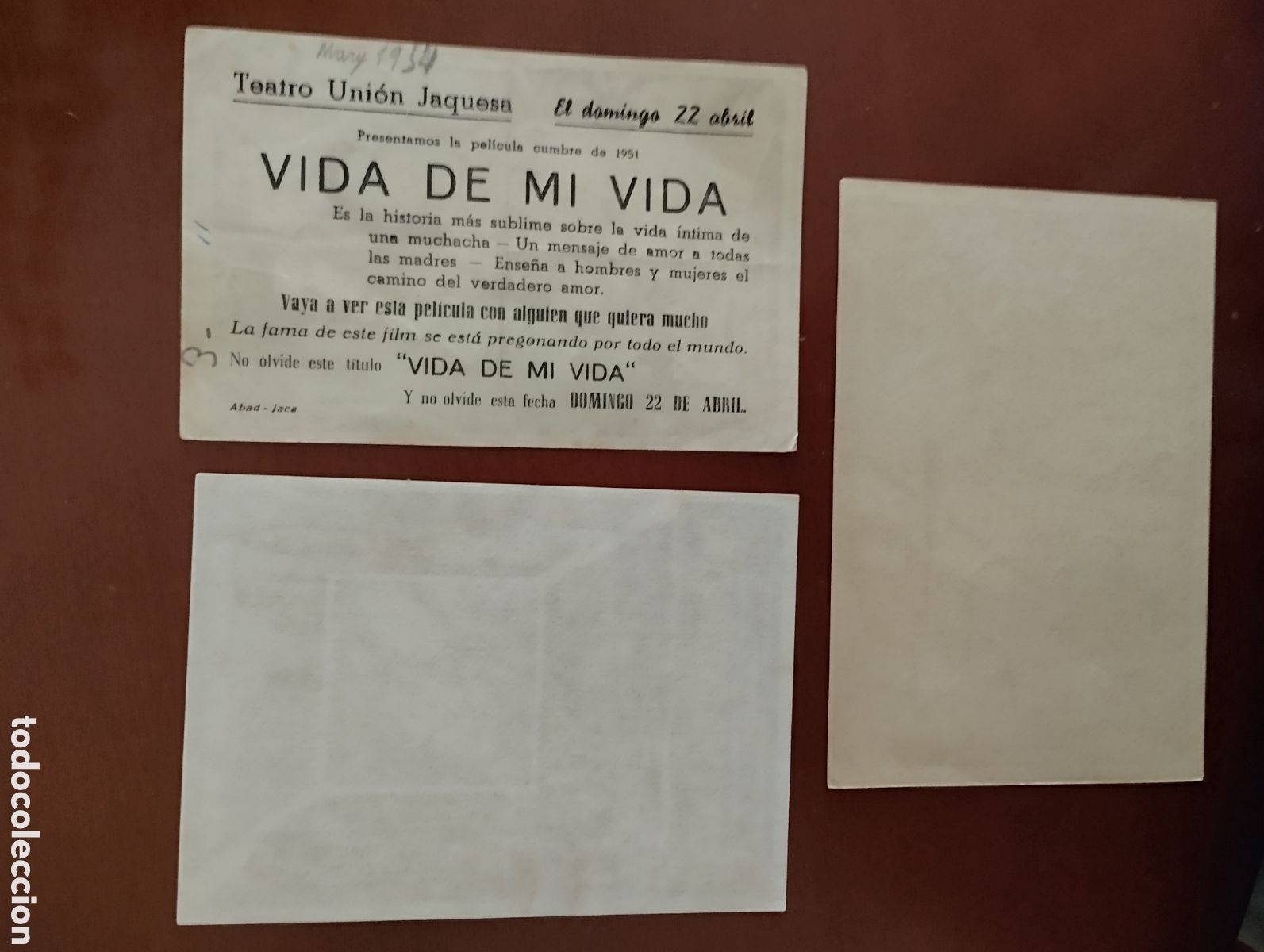 Cine: 3 Folletos Programas de cine - Foto 2