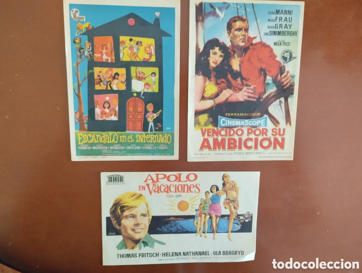 Cine: 3 Folletos Programas de cine - Foto 1