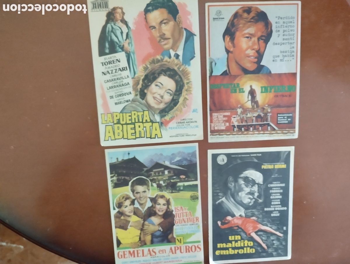 Cine: 4 Folletos Programas de cine