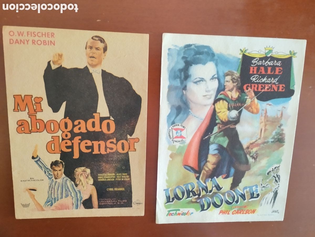 Cine: 2 Folletos Programas de cine