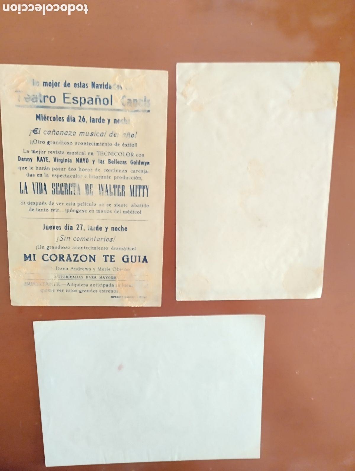 Cine: 3 Folletos Programas de cine - Foto 2