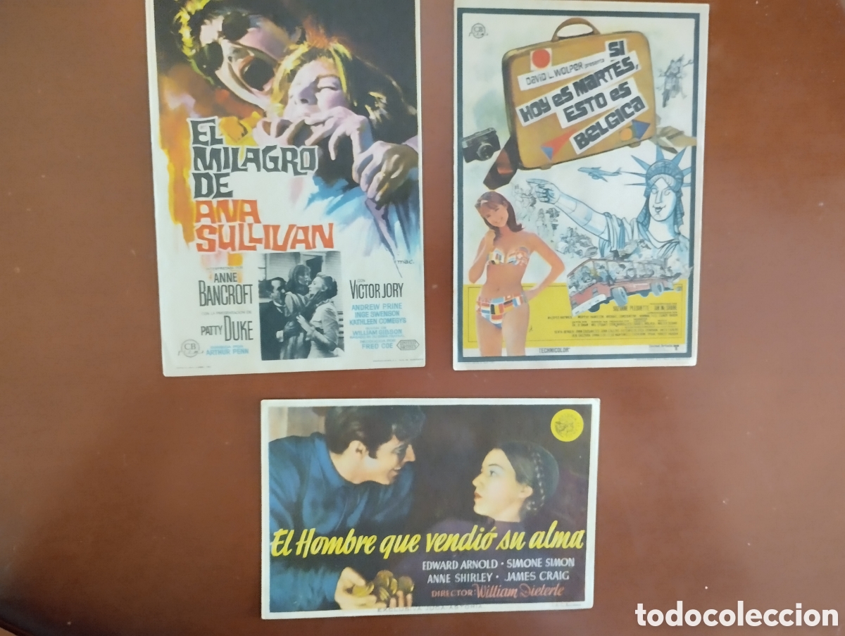 Cine: 3 Folletos Programas de cine - Foto 1