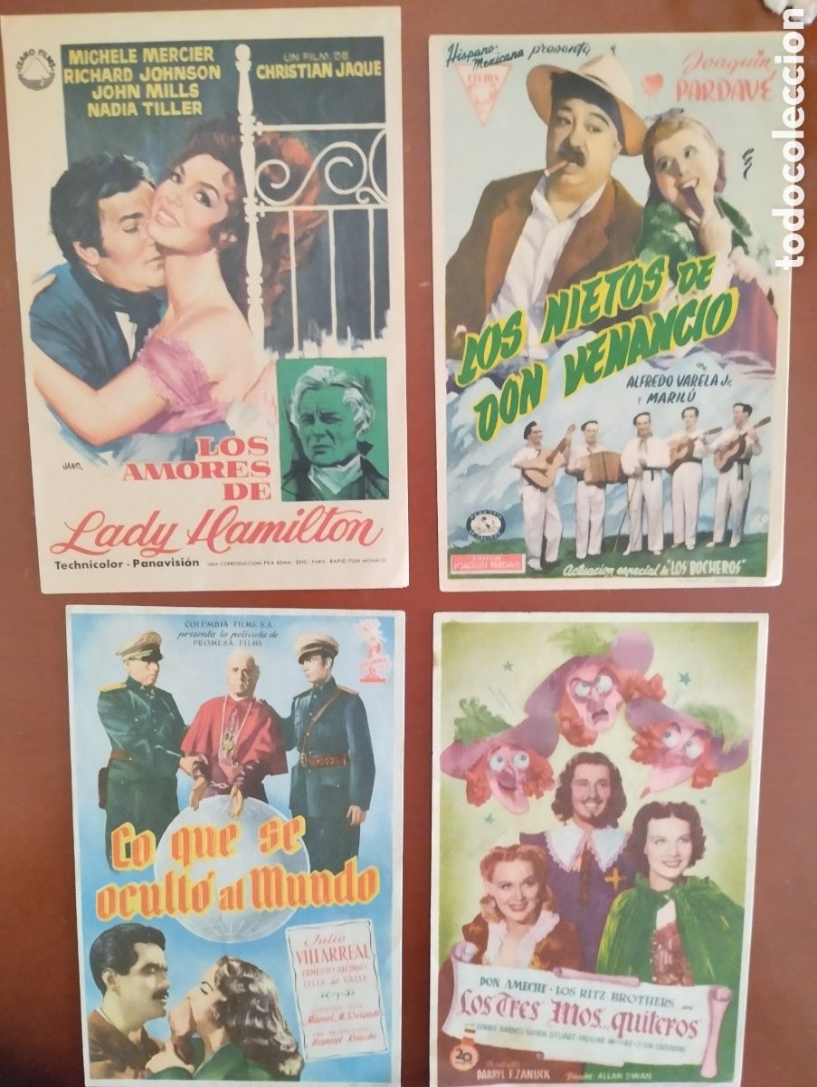 Cine: 4 Folletos Programas de cine - Foto 1
