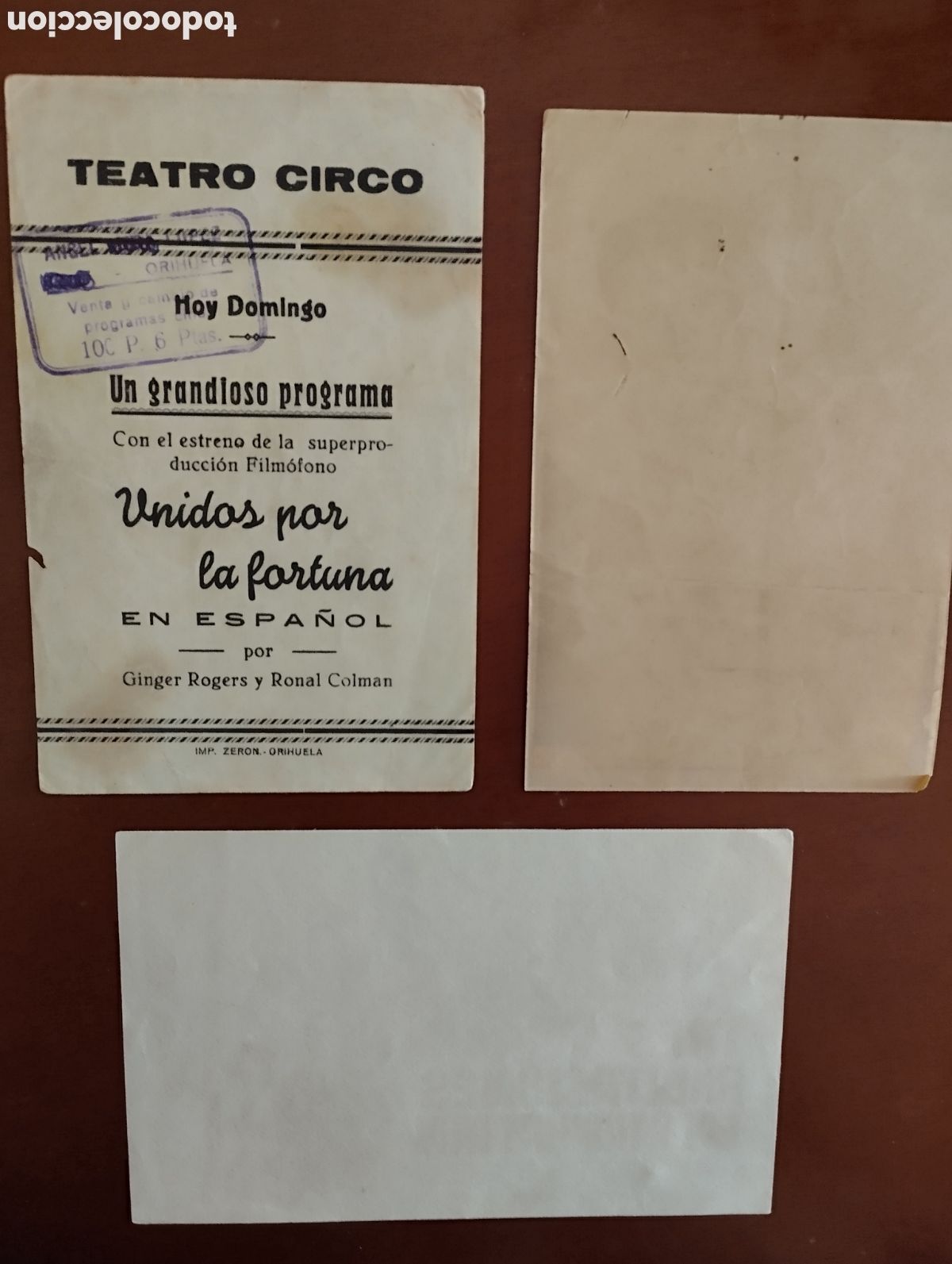 Cine: 3 Folletos Programas de cine - Foto 2