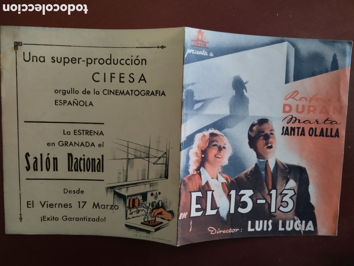 Cine: Folleto Programa de cine DOBLE - EL 13 - 13 - Foto 1