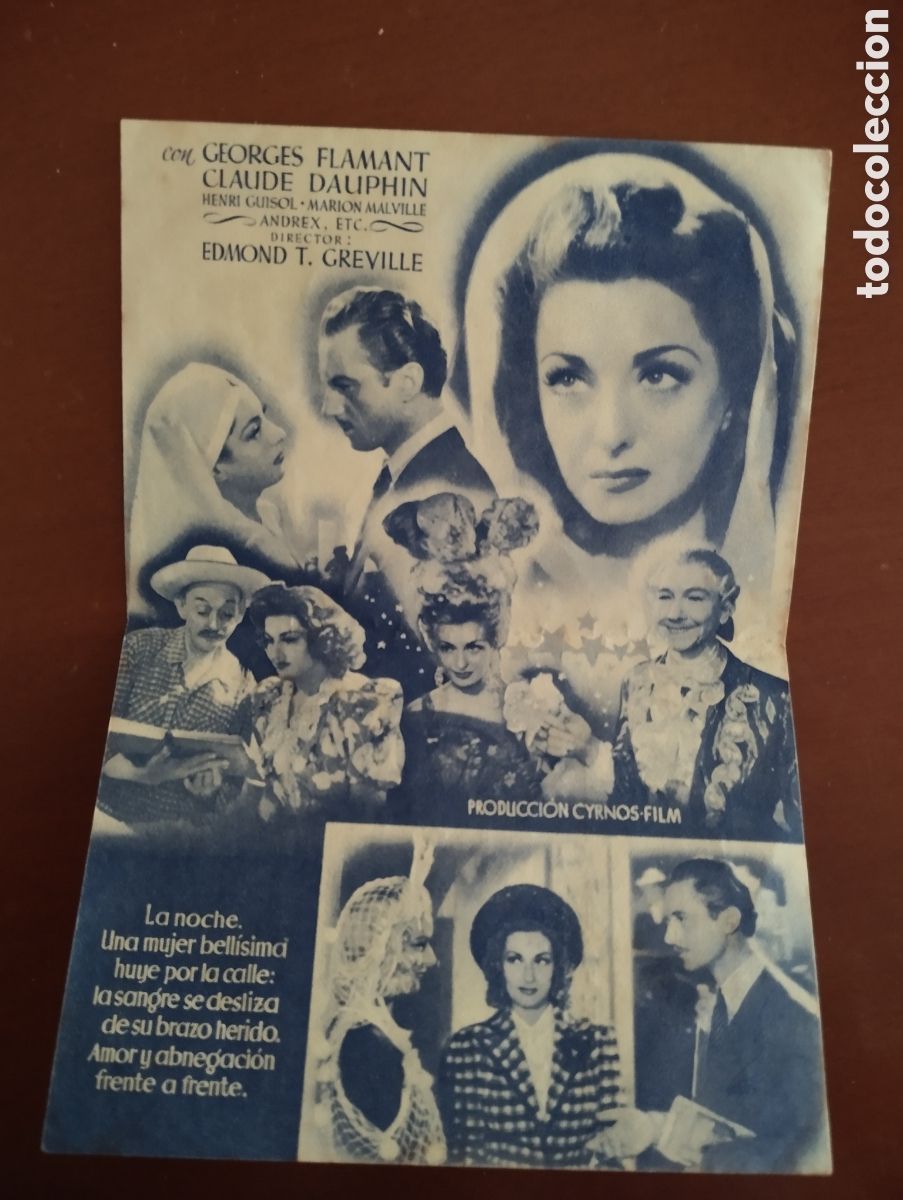 Cine: Folleto Programa de cine DOBLE - UNA MUJER EN LA NOCHE - Foto 2