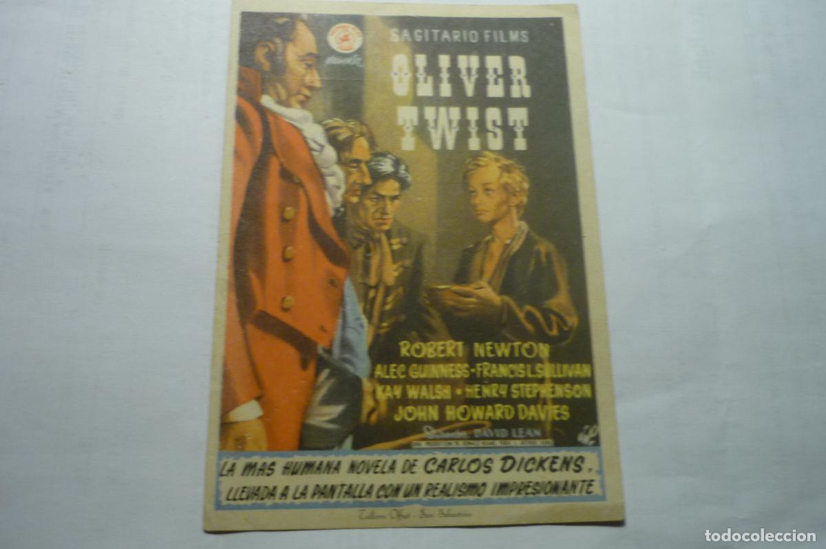 Cine: programa oliver twist -robert newton.-publicidad