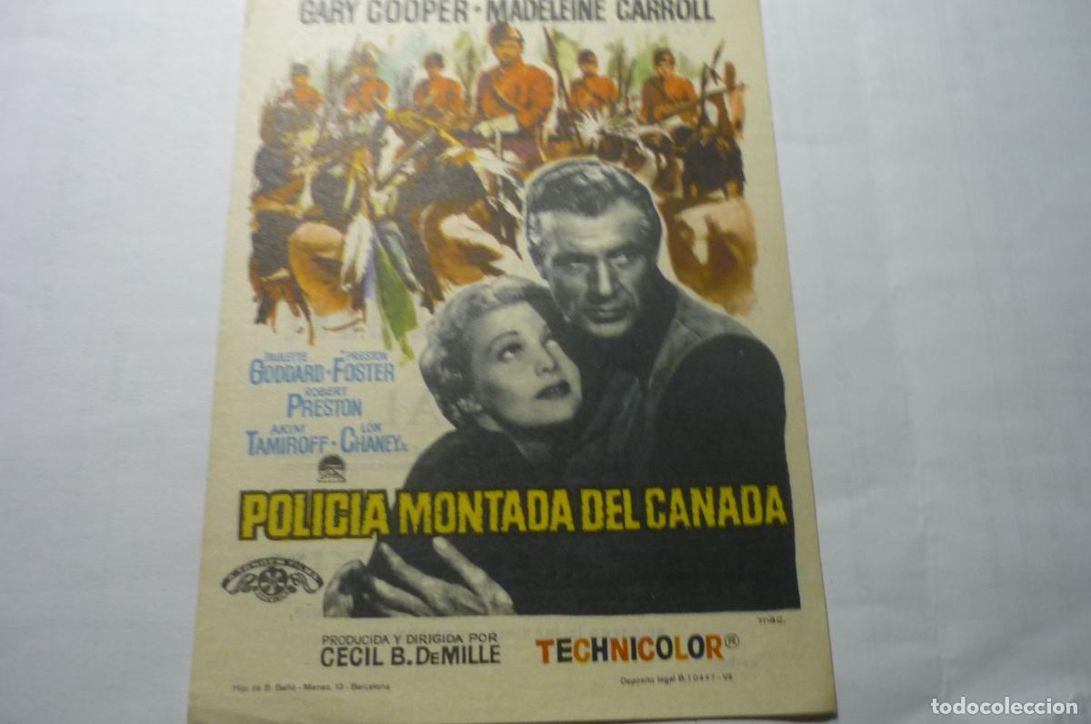 Cine: programa policia montada del canada gary cooper.-kursaal reus - Foto 1