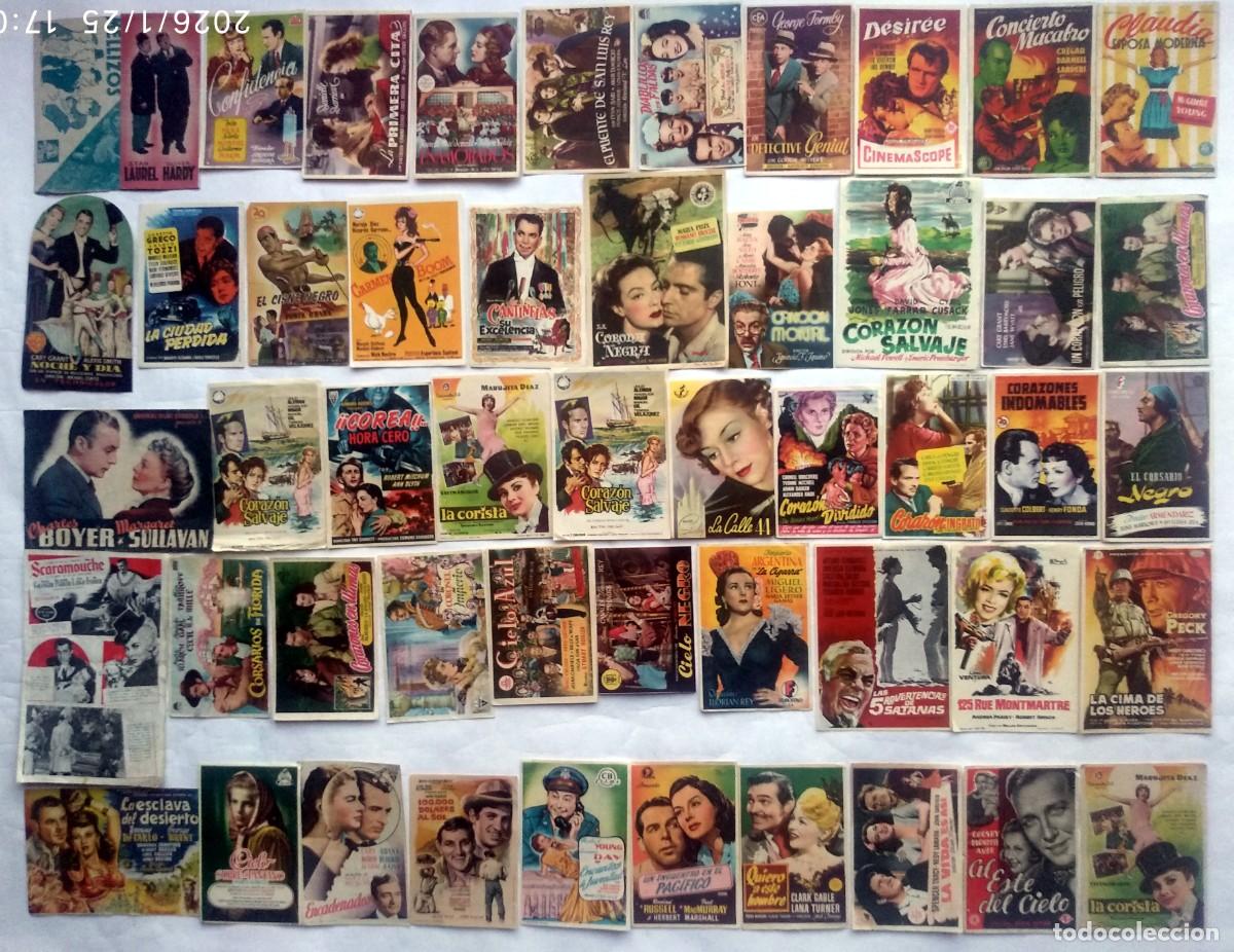 Cine: 50 PROGRAMAS VARIADOS, LOTE N&ordm; 274. ( 23 CON EL DORSO IMPRESO).