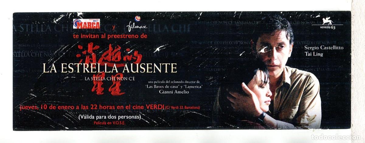 Cine: LA ESTRELLA AUSENTE. INVITACI&Oacute;N DE PREESTRENO. MARCAP&Aacute;GINAS.