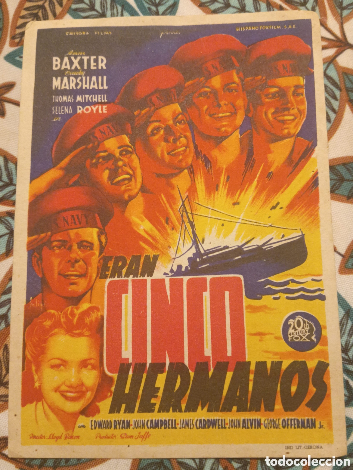 Cine: ERAN CINCO HERMANOS - CON PUBLICIDAD - ANNE BAXTER