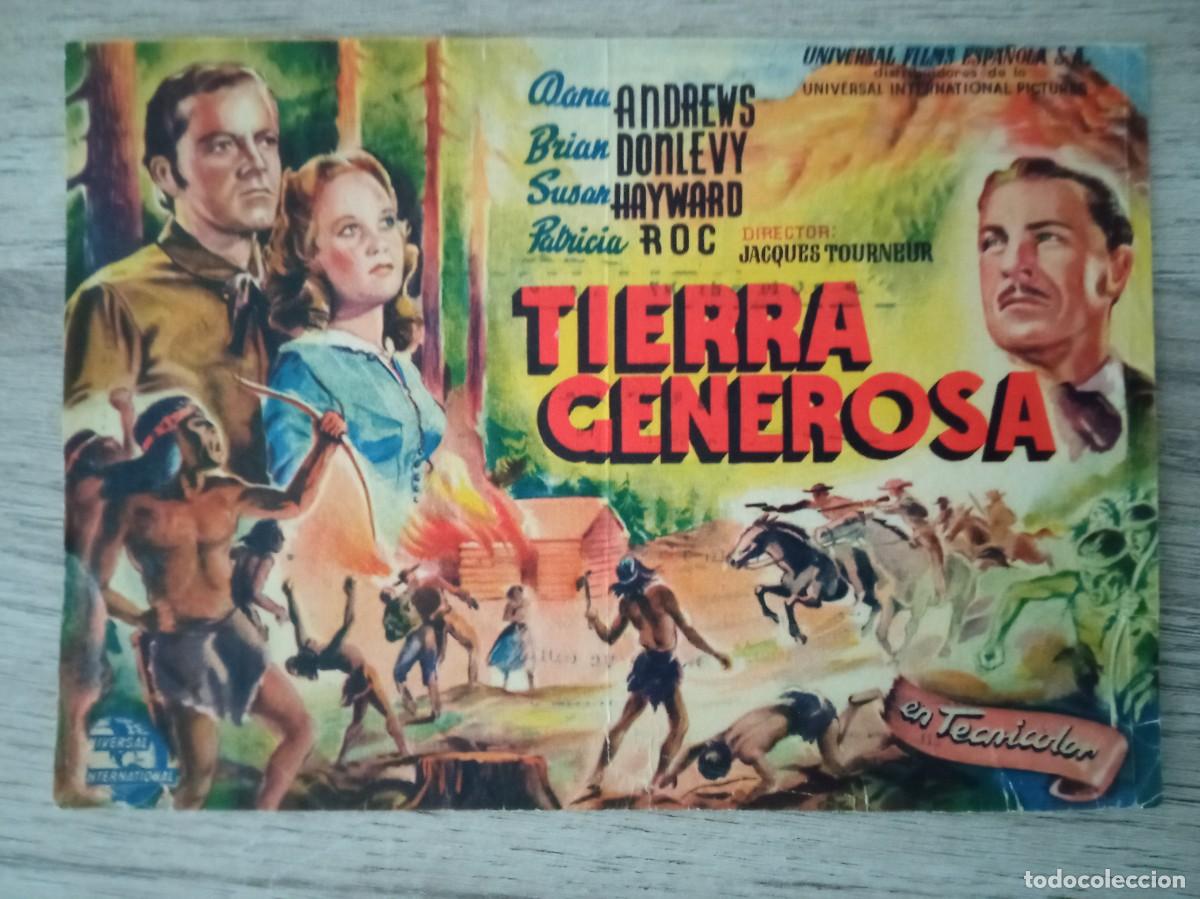 Cine: TIERRA GENEROSA, DANA ANDREWS, CINE ESPA&Ntilde;OLETO, JATIVA, VALENCIA, 1947