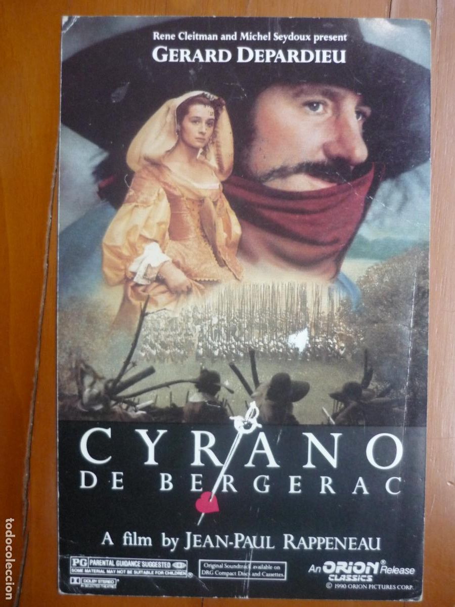 Cine: cyrano de bergerac - folleto mano postal original inglesa - gereard depardieu jeanpaul rappeneau