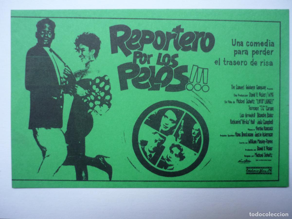 Cine: reportero por los pelos - folleto mano original - Lisa Arrindell Anderson