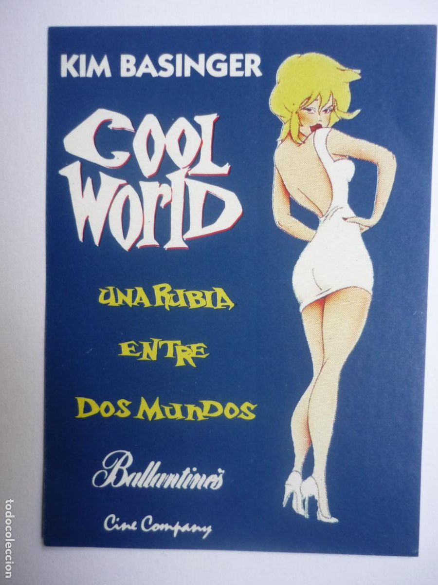 Cine: cool world - folleto mano adhesivo original - kim basinger brad pitt gabriel byrne Ralph Bakshi