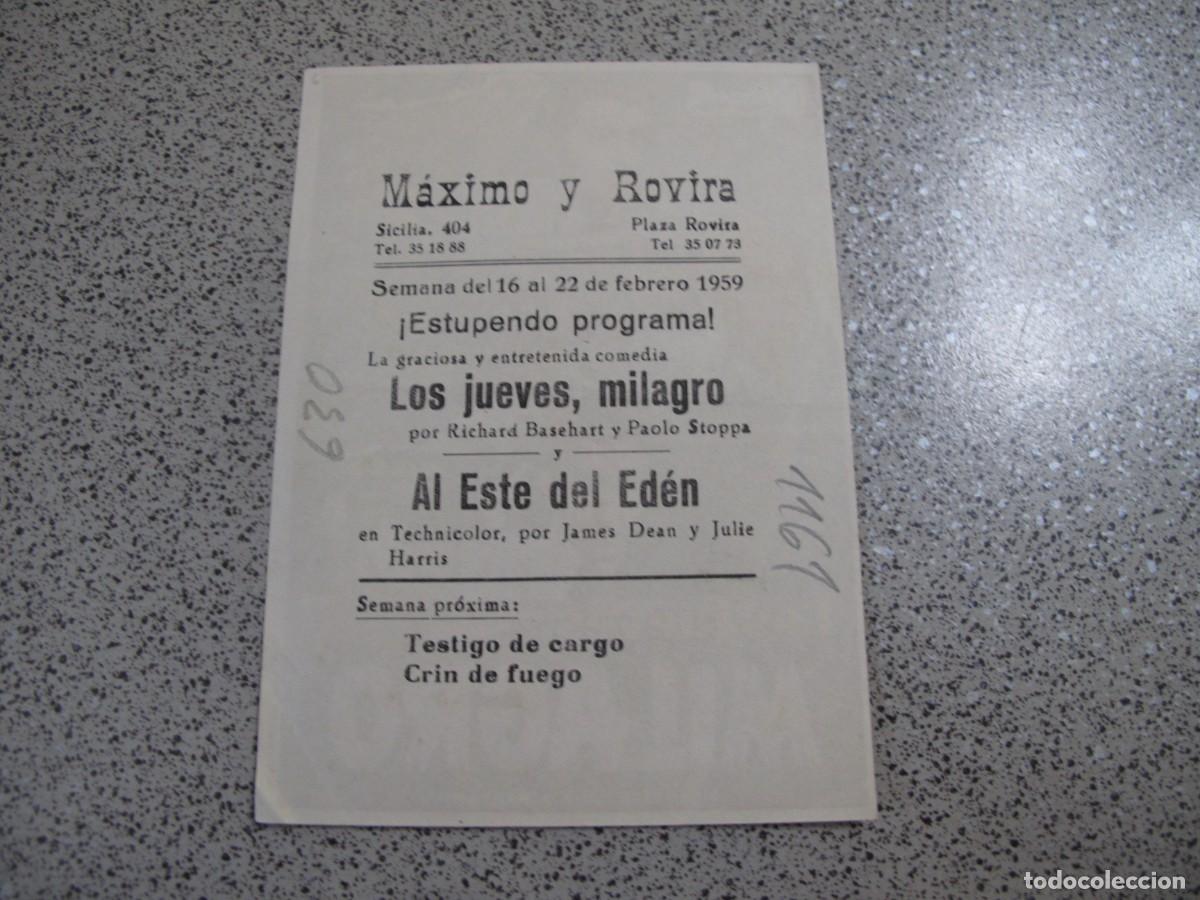 Cine: A54 PROGRAMA DE MANO ORIGINAL EL DE LA FOTO - Foto 2