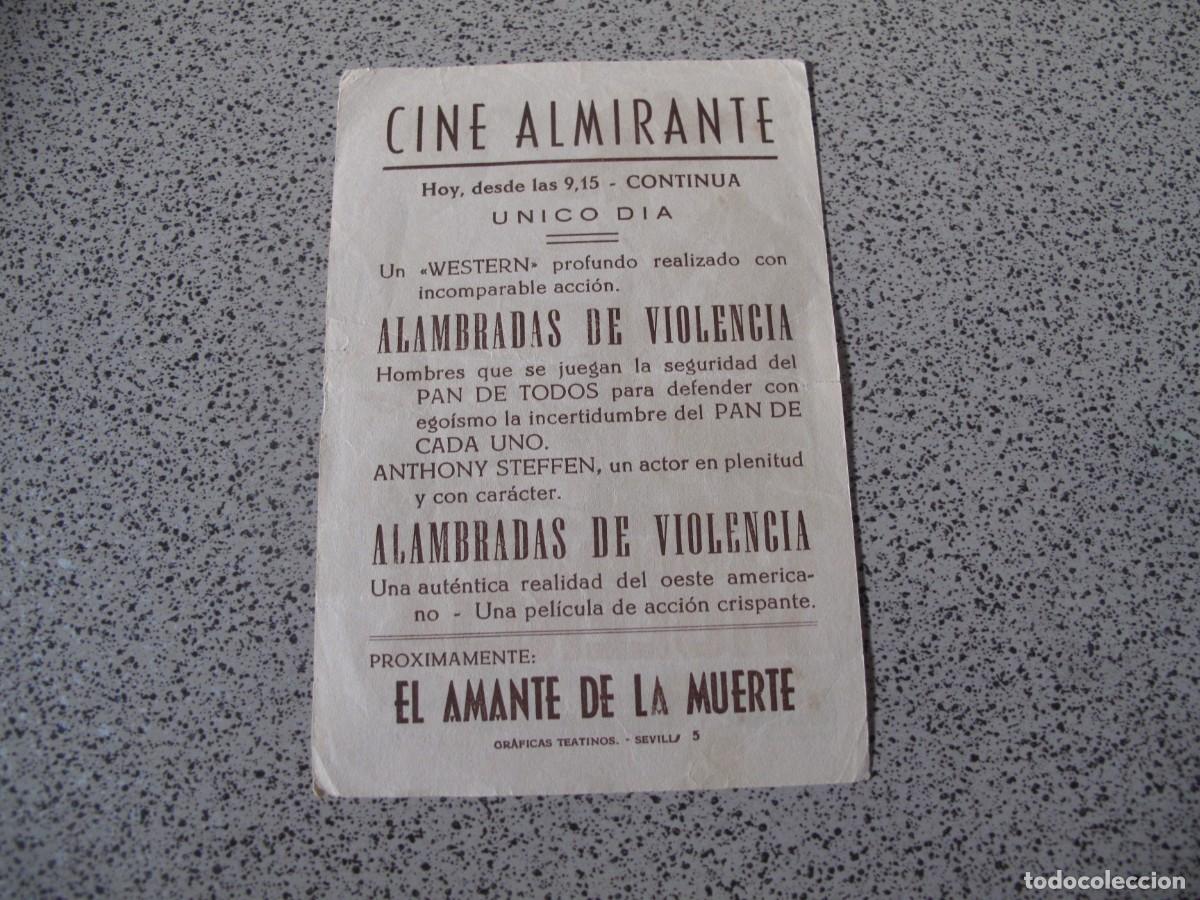 Cine: A90 PROGRAMA DE MANO ORIGINAL EL DE LA FOTO - Foto 2