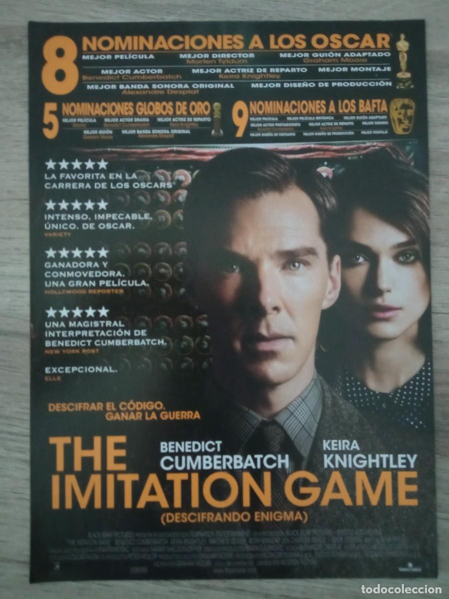 Cine: DESCIFRANDO ENIGMA, BENEDICT CUMBERBATCH