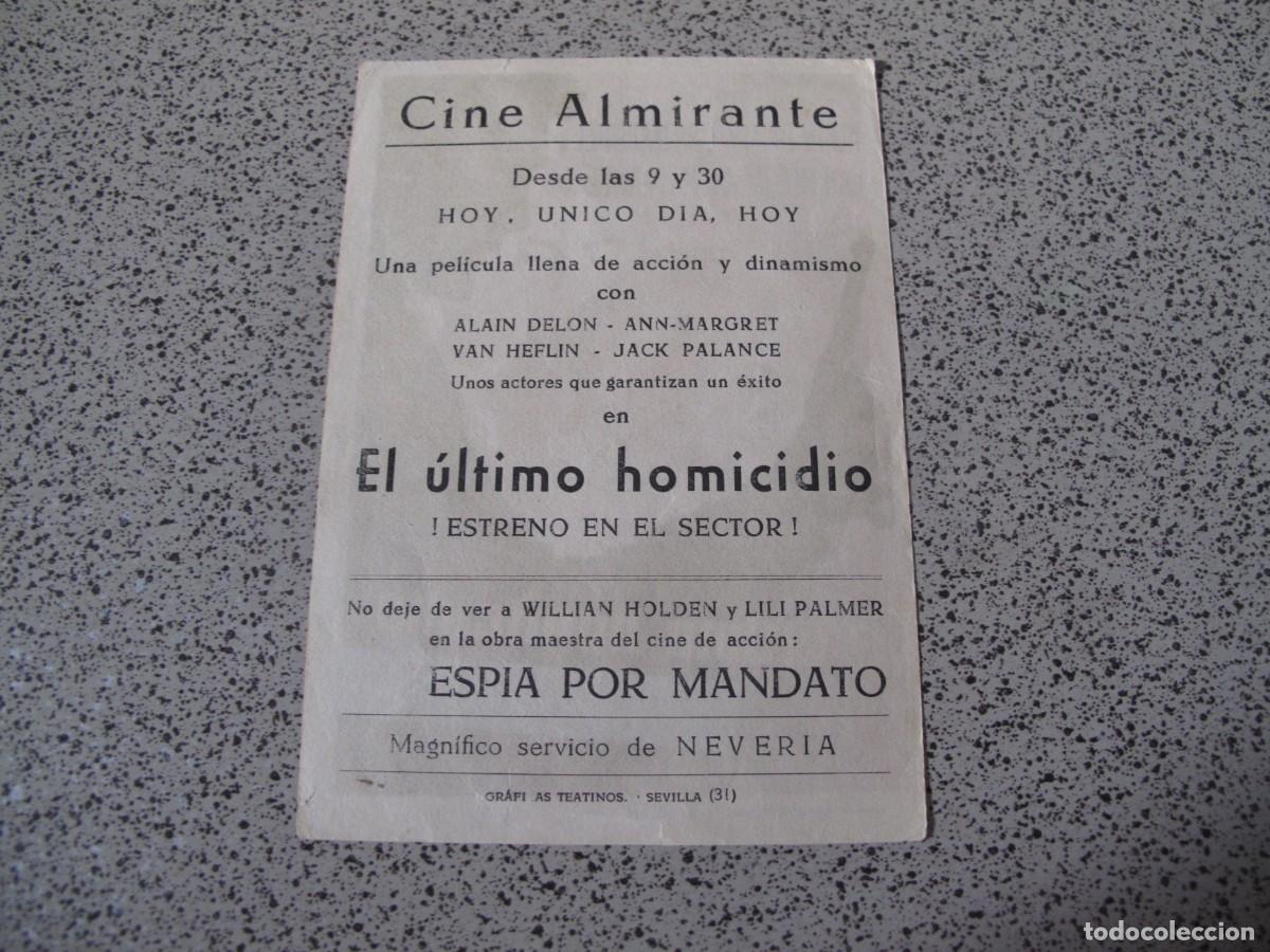 Cine: A109 PROGRAMA DE MANO ORIGINAL EL DE LA FOTO - Foto 2