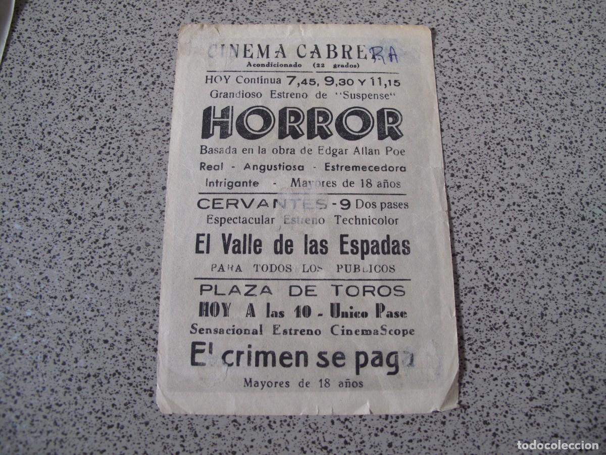 Cine: A127 PROGRAMA DE MANO ORIGINAL EL DE LA FOTO - Foto 2