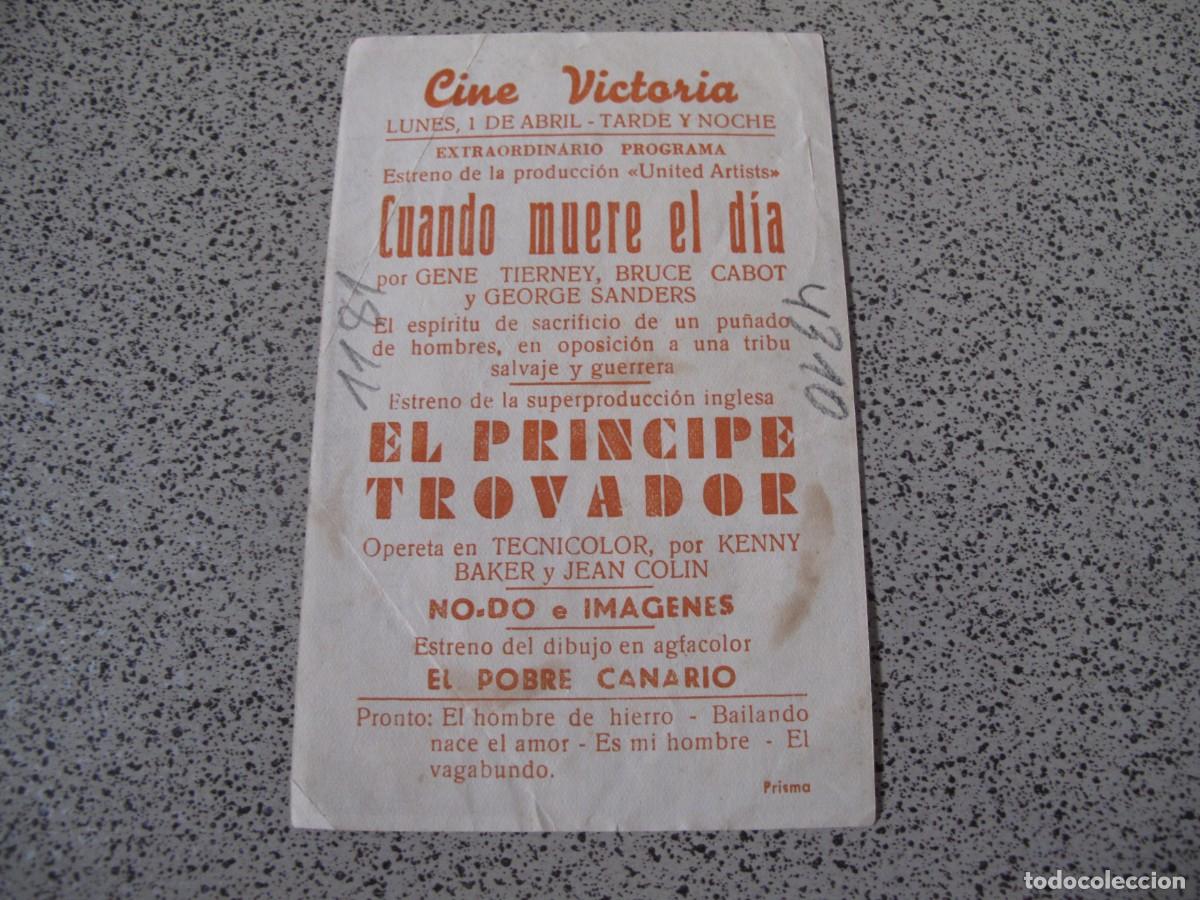 Cine: A140 PROGRAMA DE MANO ORIGINAL EL DE LA FOTO - Foto 2