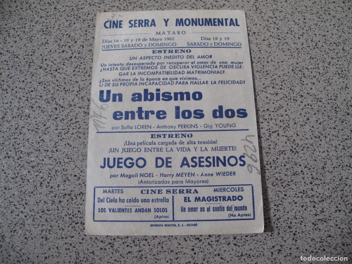 Cine: A142 PROGRAMA DE MANO ORIGINAL EL DE LA FOTO - Foto 2