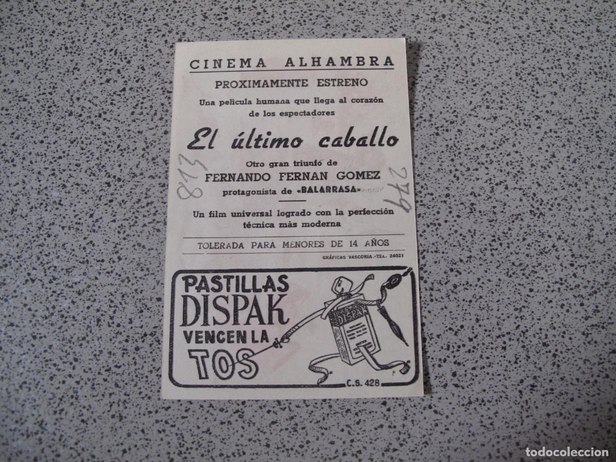 Cine: A155 PROGRAMA DE MANO ORIGINAL EL DE LA FOTO - Foto 2