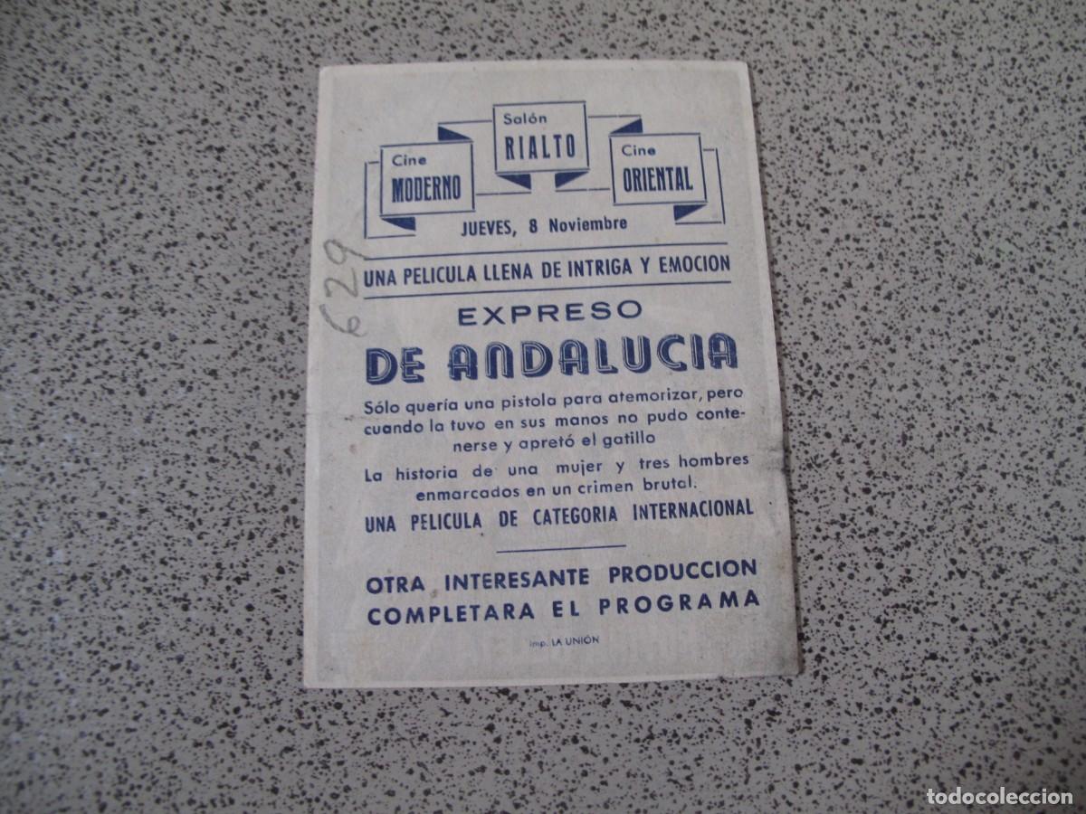 Cine: A213 PROGRAMA DE MANO ORIGINAL EL DE LA FOTO - Foto 2