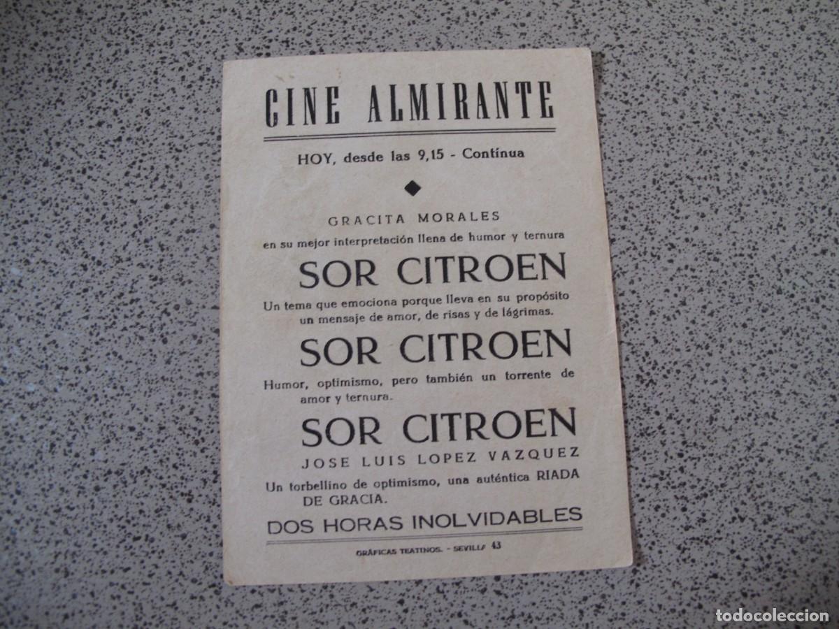 Cine: A232 PROGRAMA DE MANO ORIGINAL EL DE LA FOTO - Foto 2