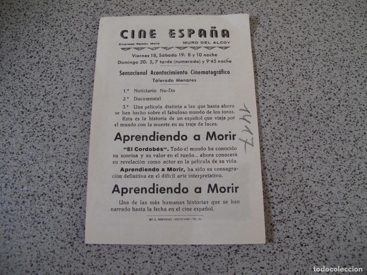 Cine: A258 PROGRAMA DE MANO ORIGINAL EL DE LA FOTO - Foto 2