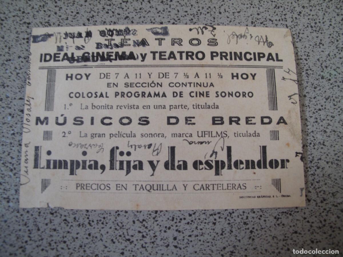 Cine: A262 PROGRAMA DE MANO ORIGINAL EL DE LA FOTO - Foto 2