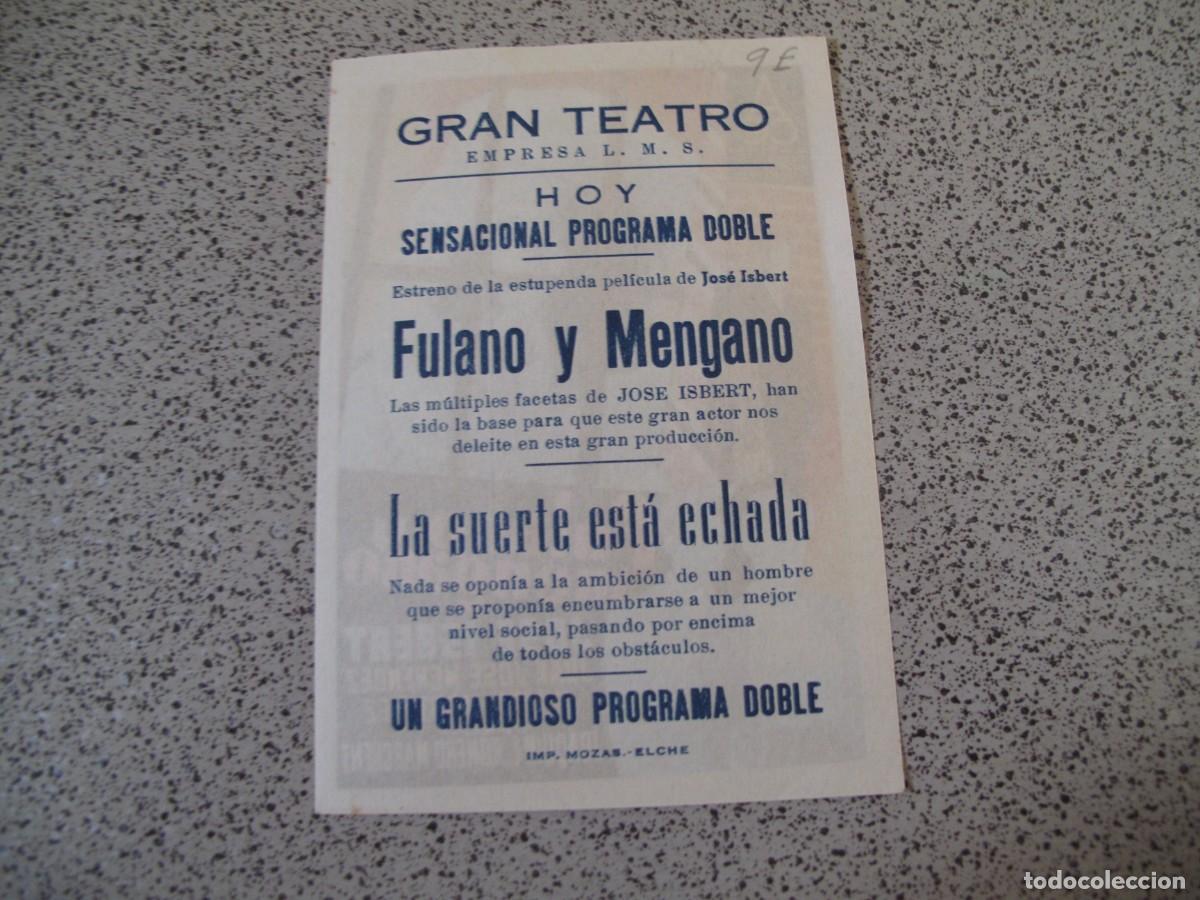 Cine: A273 PROGRAMA DE MANO ORIGINAL EL DE LA FOTO - Foto 2